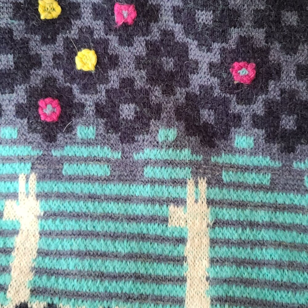 ANTHROPOLOGIE ''HWR'' LLAMA WOOL ALPACA BLEND KNIT SKIRT MULTICOLOR-BOHO-LARGE - Picture 5 of 11